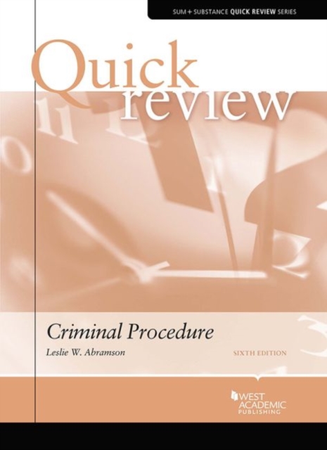 Quick Review of Criminal Procedure, Paperback / softback Book