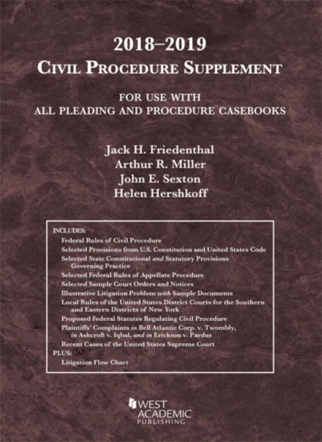 Civil Procedure Supplement, for Use with All Pleading and Procedure Casebooks, 2018-2019, Paperback / softback Book