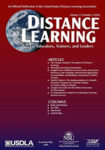 Distance Learning Volume 15 Issue 3 2018, Paperback / softback Book