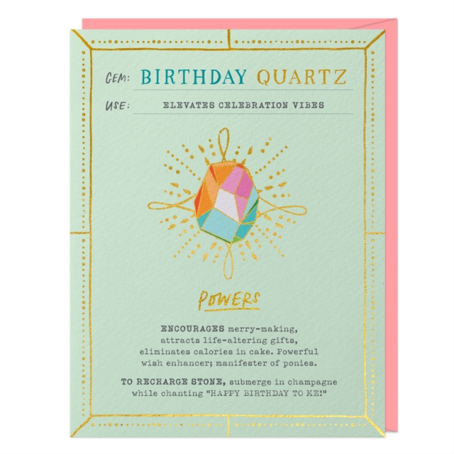 6-Pack Em & Friends Birthday Quartz Fantasy Stone Cards, Multiple-component retail product, shrink-wrapped Book