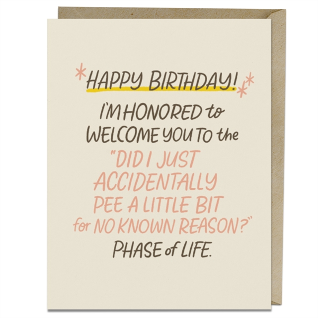 6-Pack Em & Friends Accidentally Pee Years Old Birthday Cards, Multiple-component retail product Book