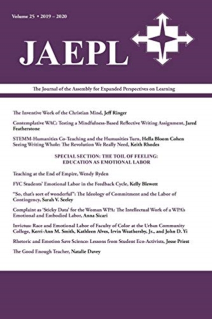 Jaepl 25 (2020) : The Journal of the Assembly for Expanded Perspectives on Learning, Paperback / softback Book