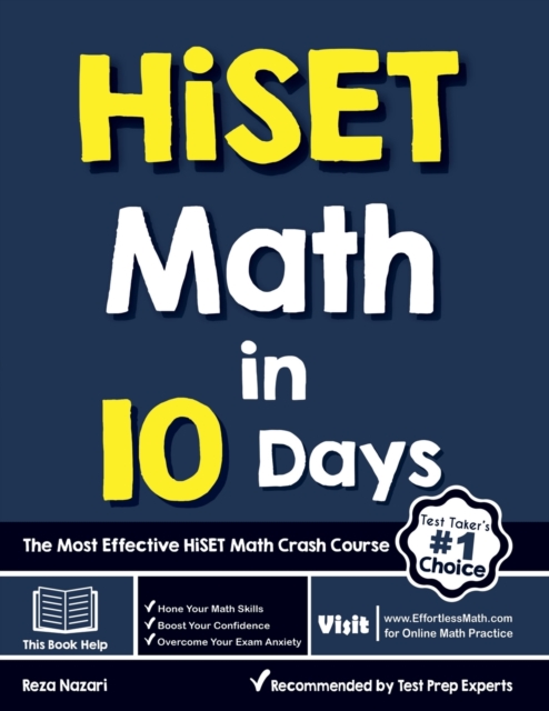 HiSET Math in 10 Days : The Most Effective HiSET Math Crash Course, Paperback / softback Book