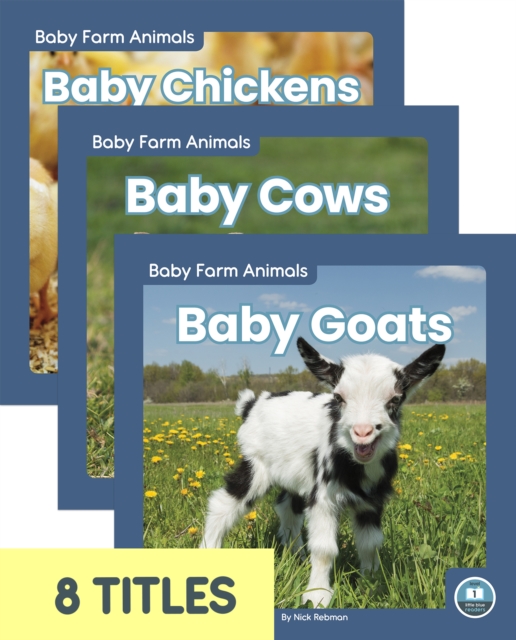 Baby Farm Animals (Set of 8), Hardback Book