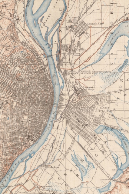 Missouri-Illinois Saint Louis Vintage Map Field Journal Notebook, 50 pages/25 sheets, 4x6, Paperback / softback Book