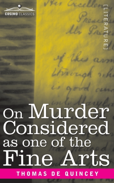 On Murder Considered as one of the Fine Arts, Paperback / softback Book