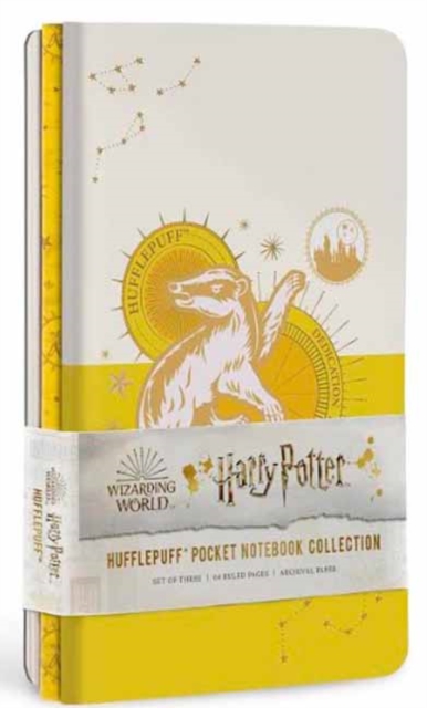 Harry Potter: Hufflepuff Constellation Sewn Pocket Notebook Collection : Set of 3, Paperback / softback Book