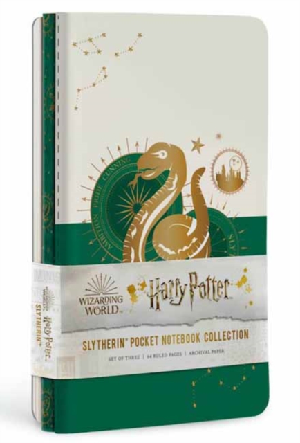 Harry Potter: Slytherin Constellation Sewn Pocket Notebook Collection : Set of 3, Paperback / softback Book