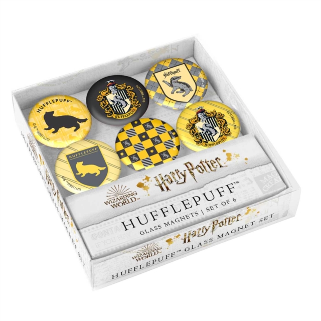 Harry Potter: Hufflepuff Glass Magnet Set : Set of 8, Other printed item Book