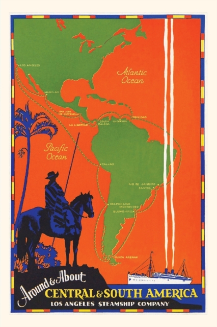 Vintage Journal Around & About Central and South America Travel Poster, Paperback / softback Book