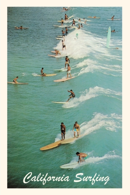 The Vintage Journal Lots of Guys Surfing, California, Paperback / softback Book