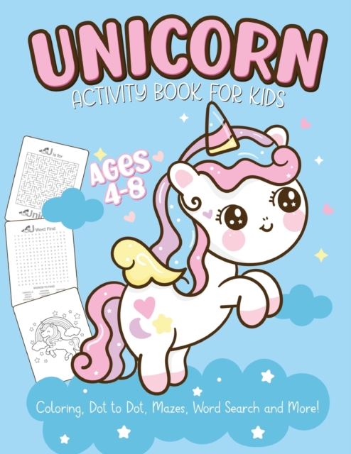 Unicorn Activity Book For Kids Ages 4-8 : Easy Non Fiction Juvenile Activity Books Alphabet Books, Paperback / softback Book