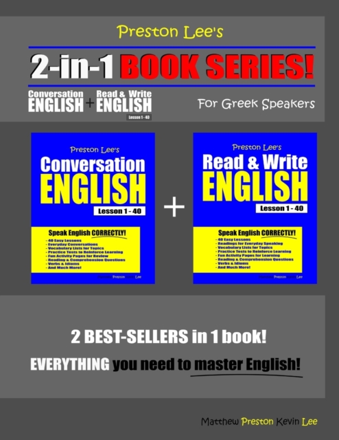 Preston Lee's 2-in-1 Book Series! Conversation English & Read & Write English Lesson 1 - 40 For Greek Speakers, Paperback / softback Book