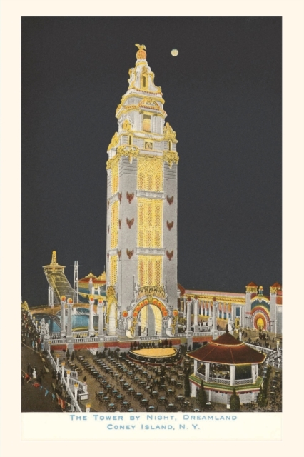 Vintage Journal Dreamland Tower at Night, Coney Island, New York City, Paperback / softback Book