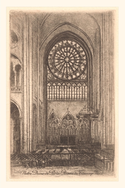 Vintage Journal Rose Window at Notre Dame Cathedral, Paperback / softback Book