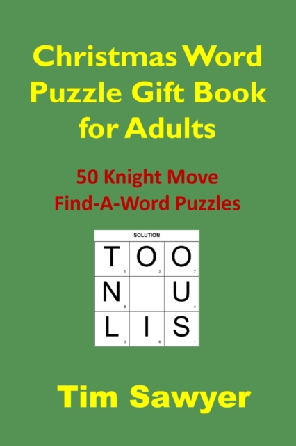 Christmas Word Puzzle Gift Book for Adults : 50 Knight Move Find-A-Word Puzzles, Paperback / softback Book