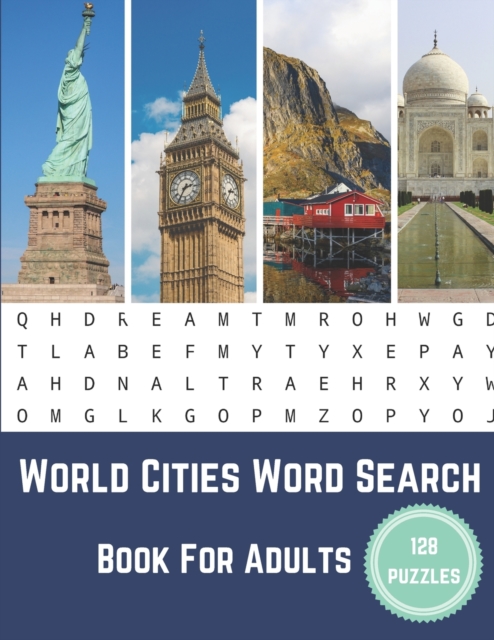 World Cities Word Search Book For Adults : Large Print Puzzle Book Gift With Solutions, Paperback / softback Book