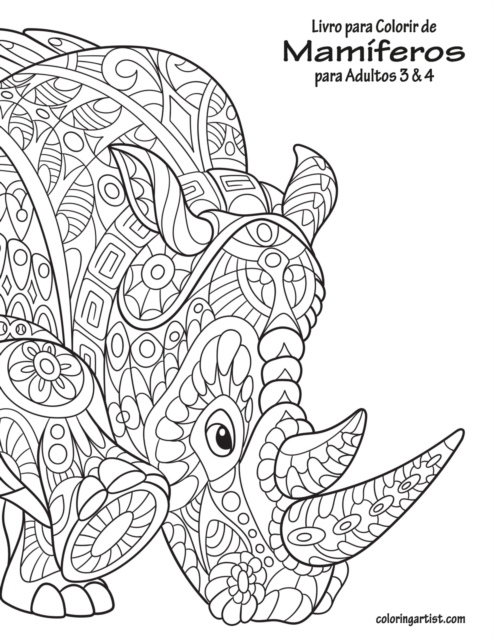Livro para Colorir de Mamiferos para Adultos 3 & 4, Paperback / softback Book