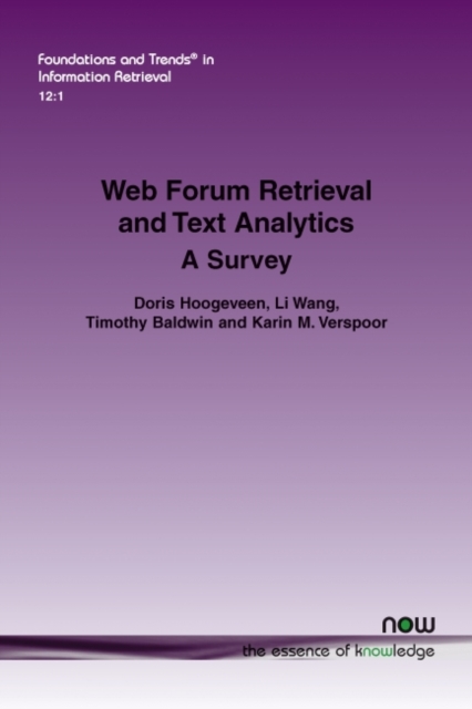 Web Forum Retrieval and Text Analytics, Paperback / softback Book
