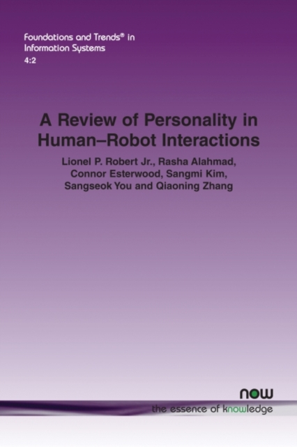 A Review of Personality in Human-Robot Interactions, Paperback / softback Book