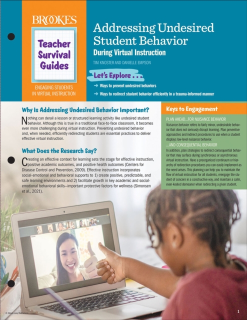 Addressing Undesired Student Behavior During Virtual Instruction, EPUB eBook