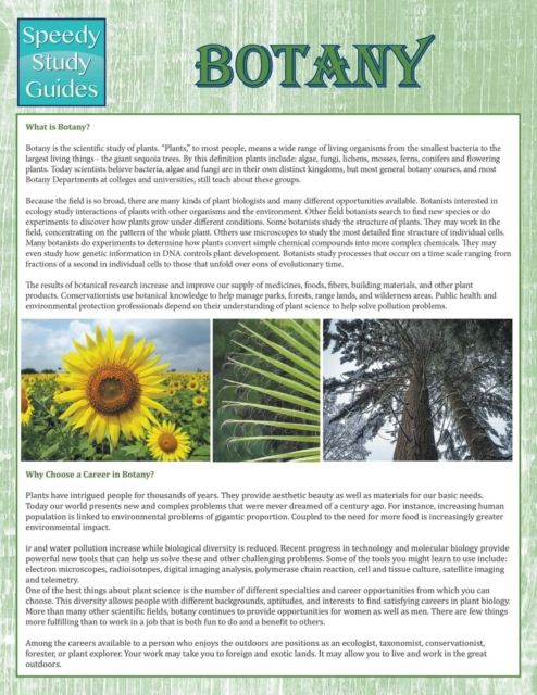 Botany (Speedy Study Guides), Paperback / softback Book