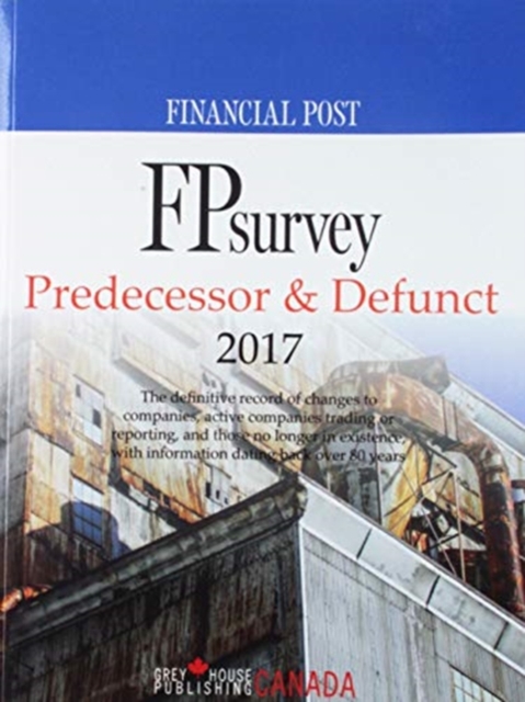 FP Survey: Predecessor & Defunct 2017, Paperback / softback Book