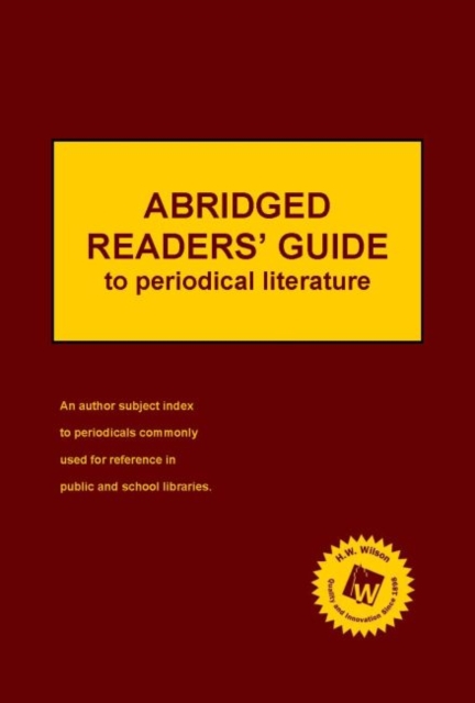 Abridged Readers' Guide to Periodical Literature, 2019 Subscription : 3 Volume Set, Paperback / softback Book
