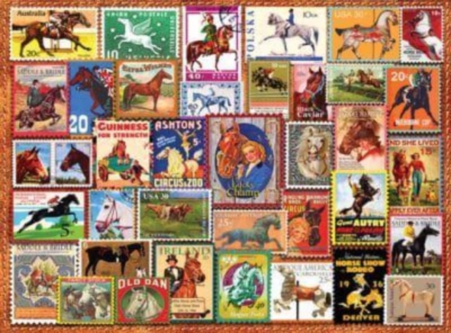Vintage Equestrian Stamp Posters 1000-Piece Puzzle, Other merchandise Book