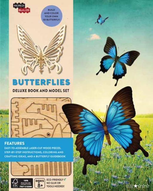 IncrediBuilds: Butterflies Deluxe Book and Model Set, Hardback Book