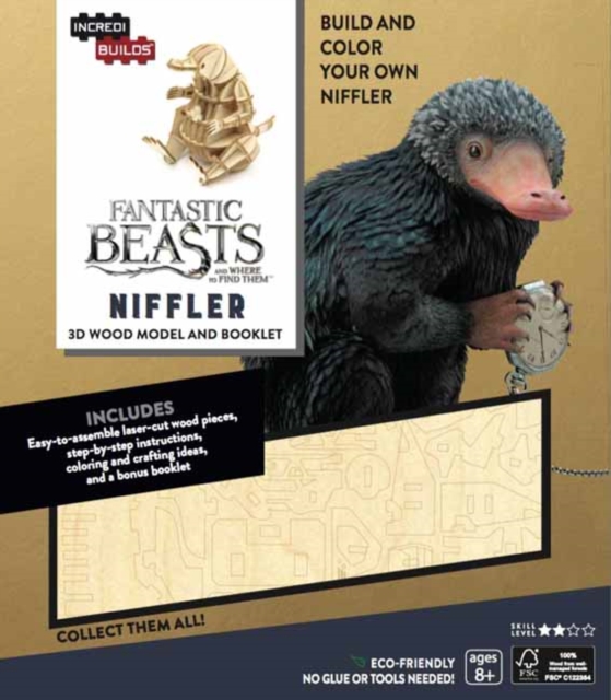 IncrediBuilds: Fantastic Beasts and Where to Find Them : Niffler 3D Wood Model and Booklet, Kit Book