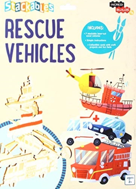 IncrediBuilds Jr.: Stackables: Rescue Vehicles, Kit Book