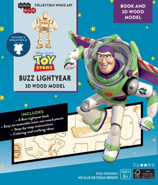 IncrediBuilds: Toy Story: Buzz Lightyear Book and 3D Wood Model, Kit Book