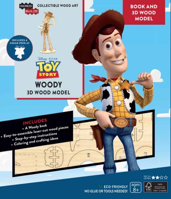 IncrediBuilds Toy Story: Woody Book and 3D Wood Model, Kit Book