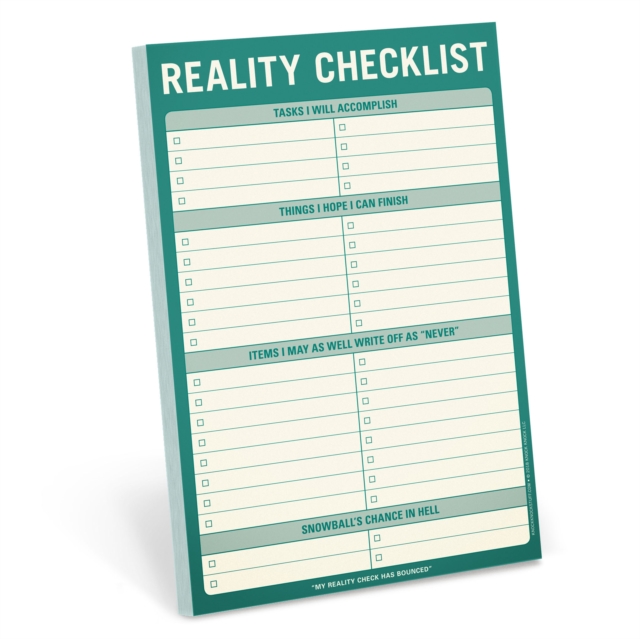 Knock Knock Reality Checklist Pad, Other printed item Book