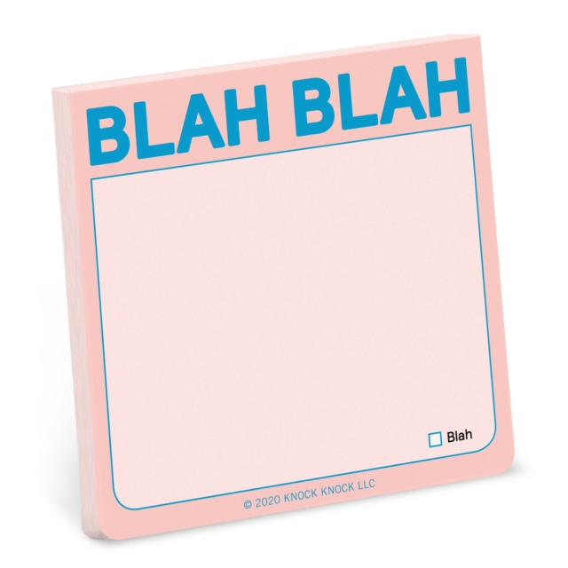 Knock Knock Blah Blah Sticky Note (Pastel Edition), Other printed item Book
