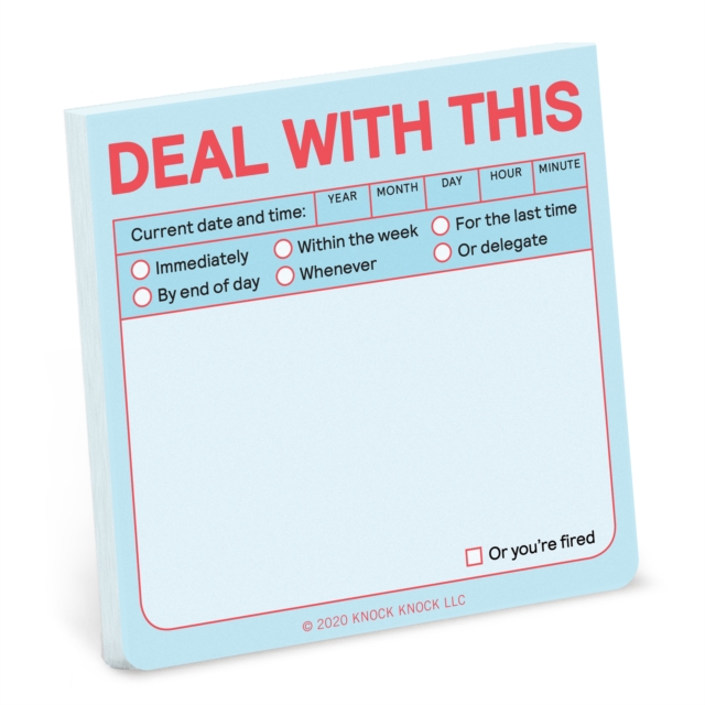 Knock Knock Deal with This Sticky Note (Pastel Edition), Other printed item Book