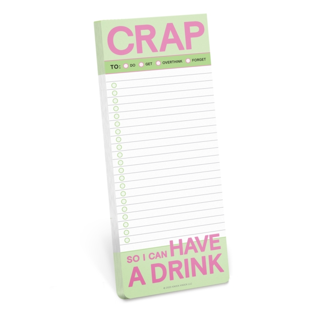 Knock Knock Crap Make-a-List Pads, Other printed item Book