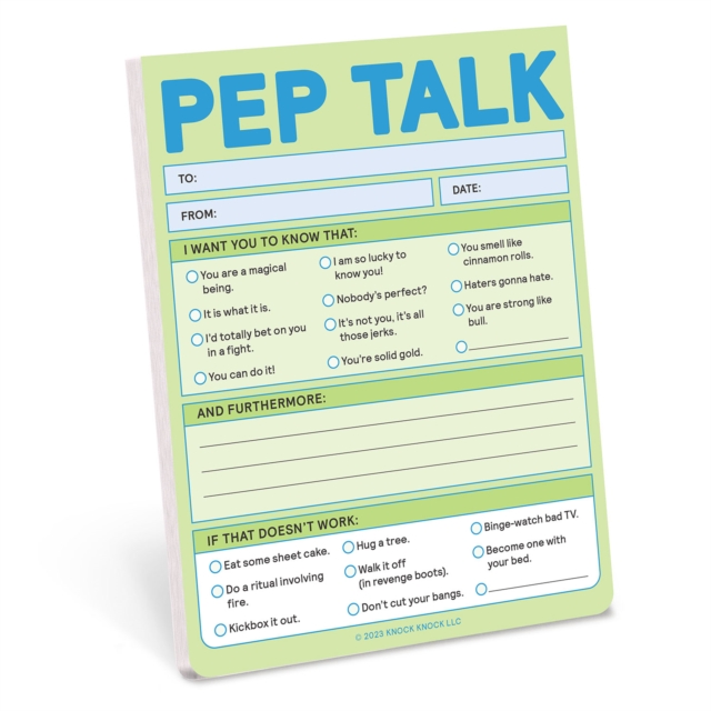 Knock Knock Pep Talk Nifty Note (Pastel), Other printed item Book
