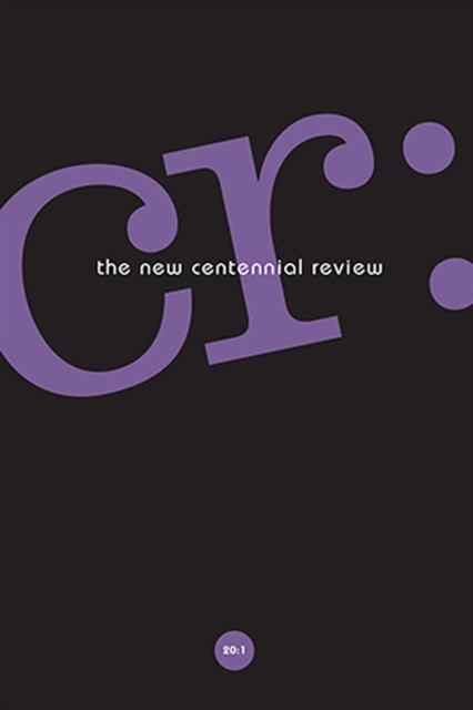 CR: The New Centennial Review 20, No. 1, Paperback / softback Book