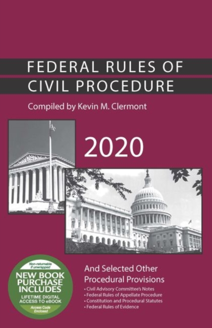 Federal Rules of Civil Procedure and Selected Other Procedural Provisions, 2020, Paperback / softback Book