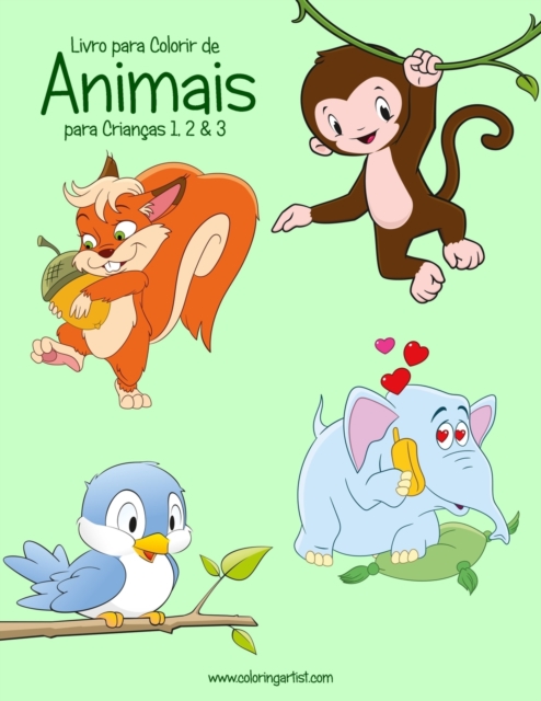 Livro para Colorir de Animais para Criancas 1, 2 & 3, Paperback / softback Book