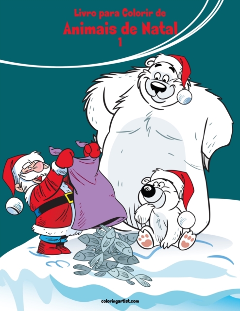Livro para Colorir de Animais de Natal 1, Paperback / softback Book