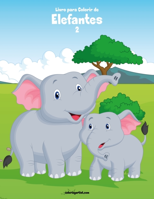 Livro para Colorir de Elefantes 2, Paperback / softback Book