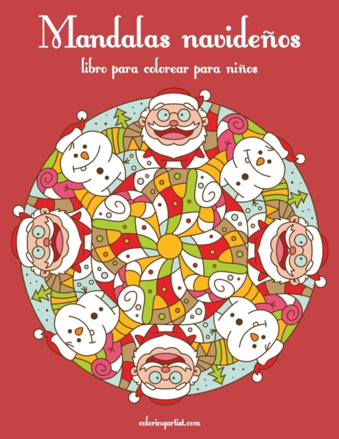 Mandalas navidenos libro para colorear para ninos, Paperback / softback Book