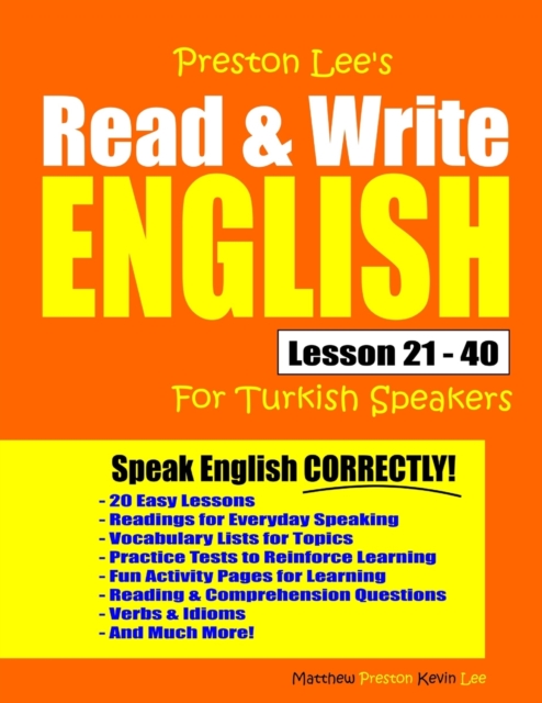 Preston Lee's Read & Write English Lesson 21 - 40 For Turkish Speakers, Paperback / softback Book