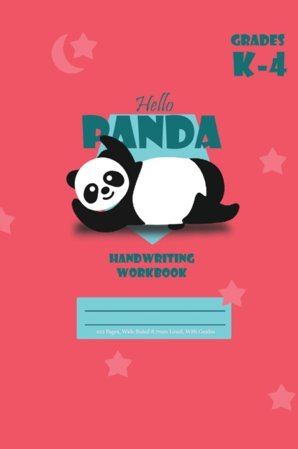 Hello Panda Primary Handwriting k-4 Workbook, 51 Sheets, 6 x 9 Inch Pink Cover, Paperback / softback Book