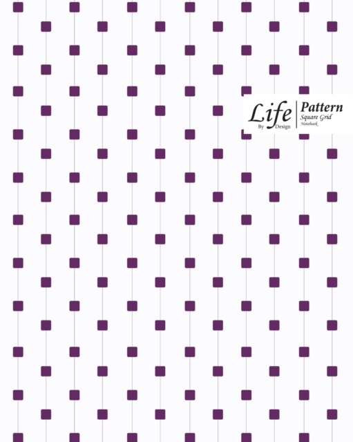 Cube Pattern Square Grid, Quad Ruled, Composition Notebook, 100 Sheets, Large Size 8 x 10 Inch Purple Dots Cover, Paperback / softback Book