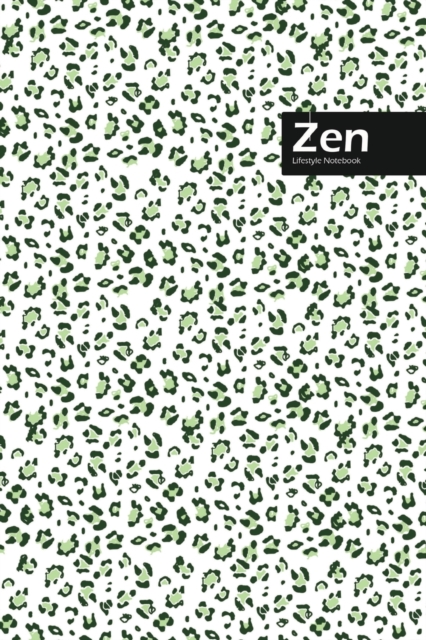 Zen Lifestyle, Animal Print, Write-in Notebook, Dotted Lines, Wide Ruled, Medium Size 6 x 9 Inch (Green), Paperback / softback Book