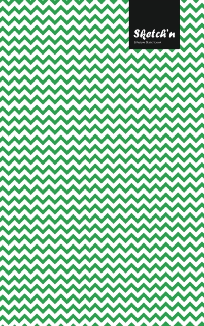 Sketch'n Lifestyle Sketchbook, (Waves Pattern Print), 6 x 9 Inches (A5), 102 Sheets (Green), Hardback Book